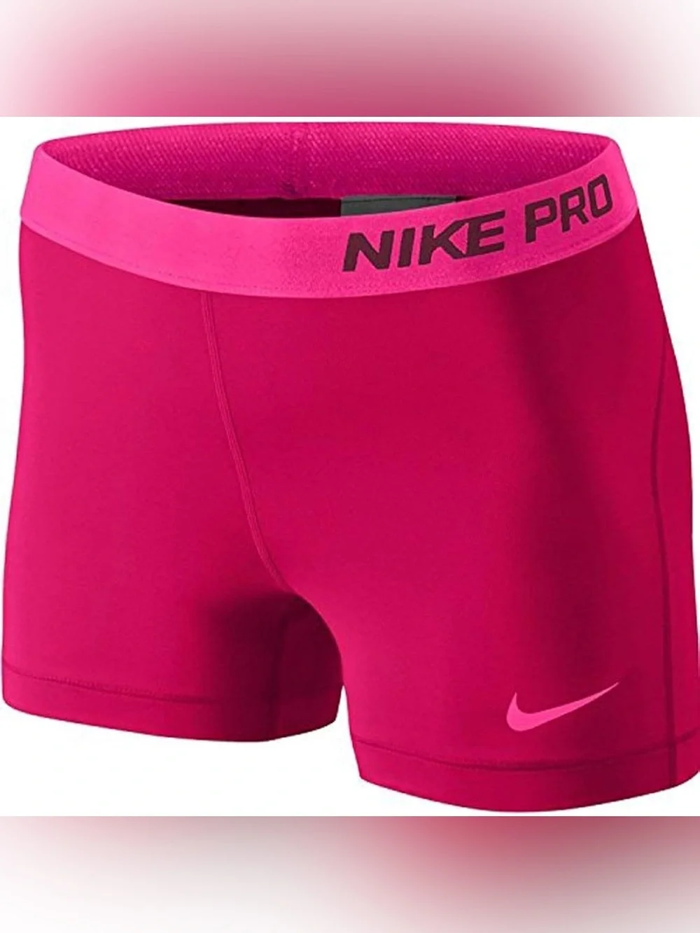 Nike Women's Hot Pink Pro Compression Bike Shorts - Picture 1 of 4